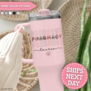 Pharmacy Technician Tumbler Personalized Pharmacy Tech 40oz Tumbler with Handle Custom Pharmacy Technician Gifts for Pharmacy Tech Tumbler