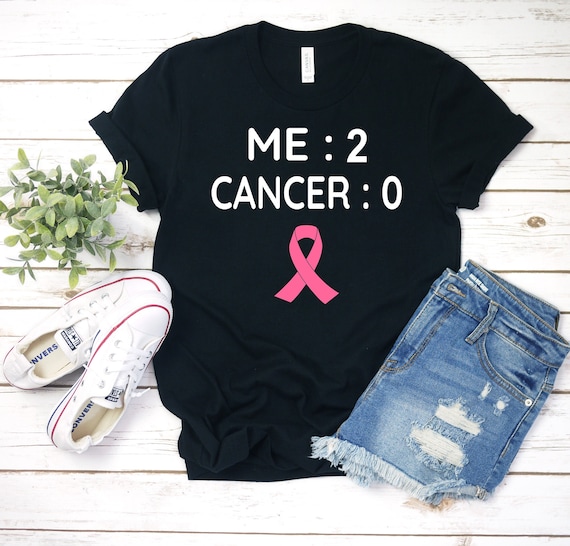 Breast Cancer Survivor T-Shirt Me 1 Cancer 0 Pink Ribbon Breast Cancer Survivor T-Shirt Me 1 Cancer 0 Pink Ribbon