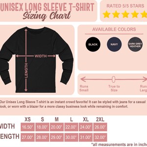 a black long sleeve t - shirt with measurements