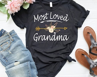 Most Loved Grandma Shirt, Grandma Shirt, Mothers Day, Grandma T-Shirt, New Grandma Shirt, Gift For Grandma, Personalized, Grandma Tee