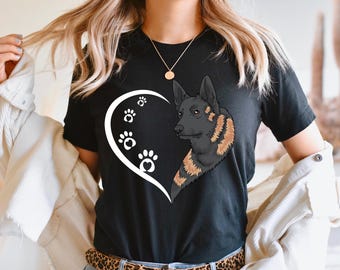Dutch Shepherd Shirt Women, Dutch Shepherd Gifts, Dutch Shepherd Tshirt Girls, Dutch Shepherd T Shirt Kids, Cute Dutch Shepherd Heart Shirt