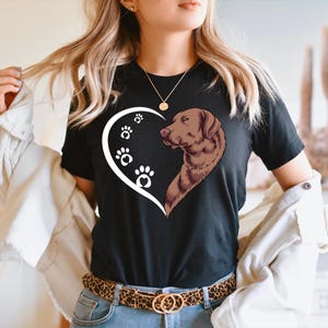 Chesapeake Bay Retriever Shirt Women, Chesapeake Bay Retriever Gift, Chesapeake Bay Retriever Tshirt, Cute Chesapeake Bay Retriever Heart