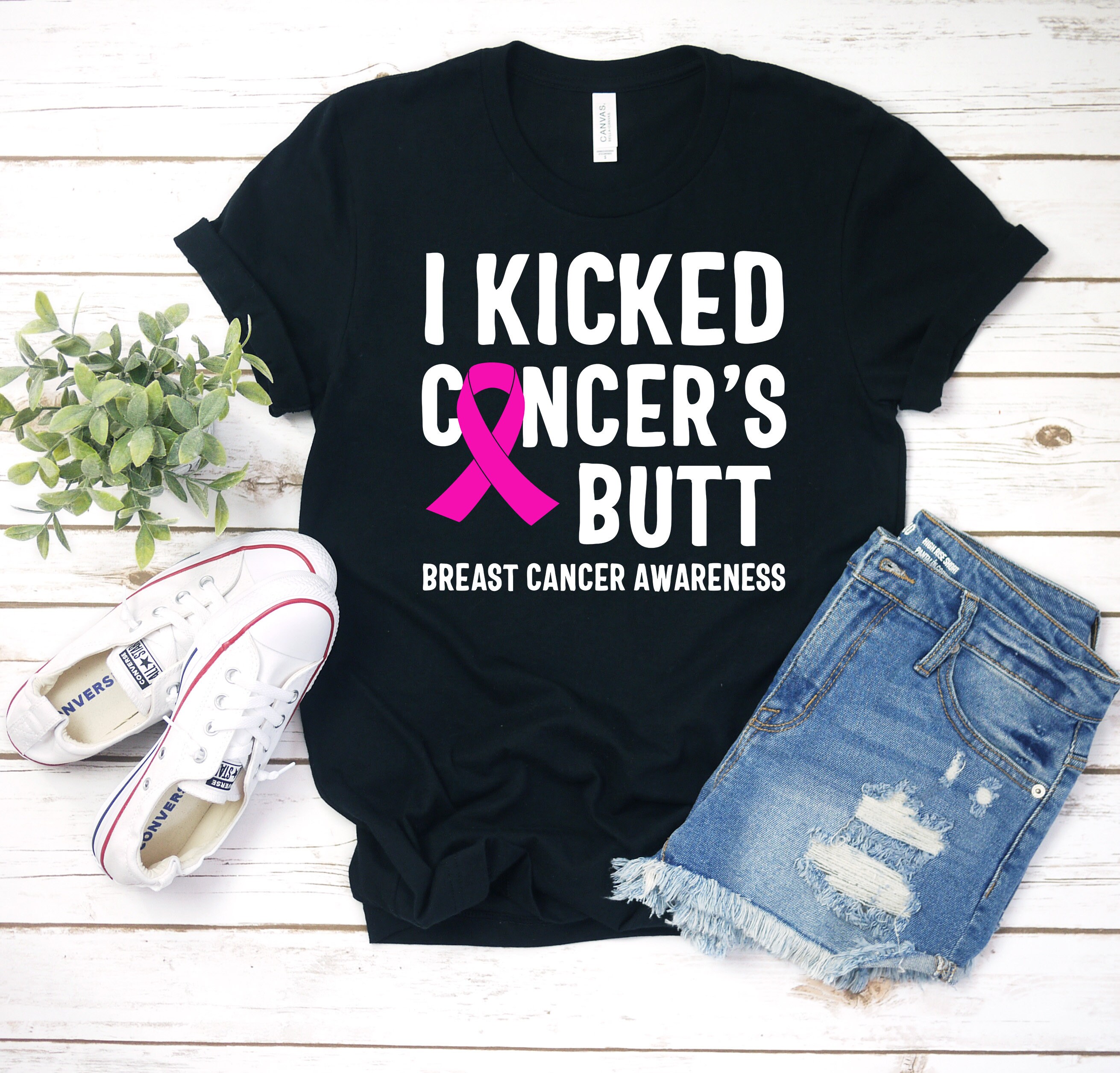 I Kicked Cancers Butt T Shirt Breast Cancer Awareness Shirt I Kicked Cancers Butt T Shirt Breast Cancer Awareness Shirt