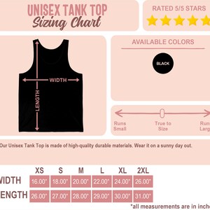 a tank top with measurements and measurements for it