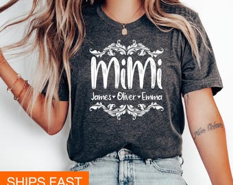 Personalized Mimi Shirt, Custom Mimi Gift, Gift For Mimi, Mimi Mothers Day Gift, Mimi Tshirt, Mimi T Shirt, Mimi Tee, Mimi Shirt With Names