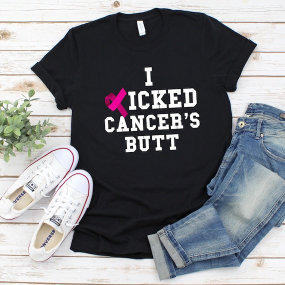 I Kicked Cancer`S Butt Cancer Survivor Pink Gift T-Shirt I Kicked Cancer`S Butt Cancer Survivor Pink Gift T-Shirt