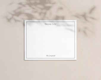Plantilla minimalista de tarjeta de agradecimiento: Diseño moderno en blanco y negro (Canva, PDF)