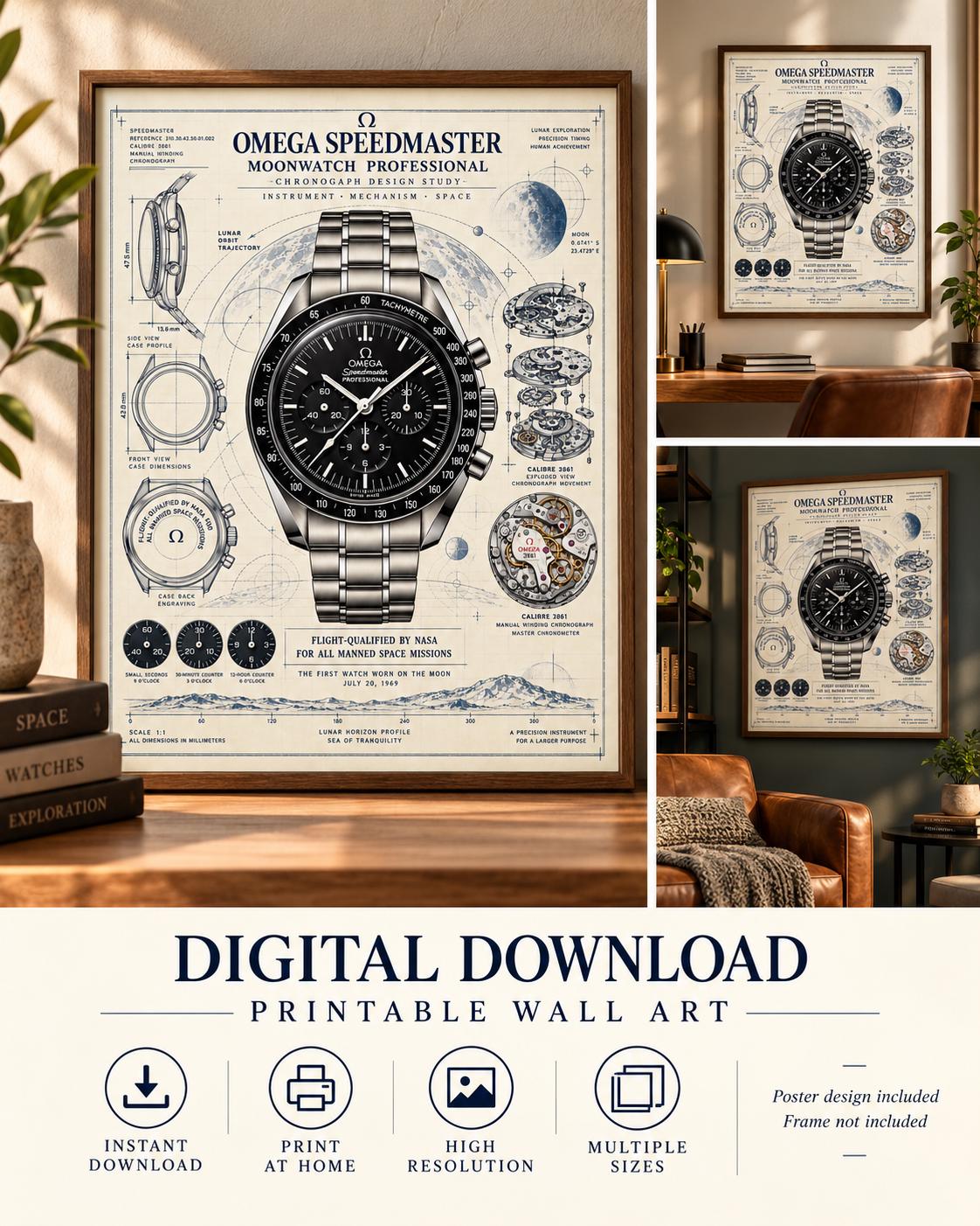 Omega speedmaster poster - Etsy 日本