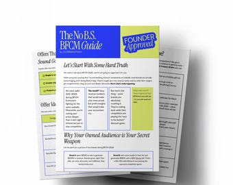 BFCM: Playbook für E-comm Gründer (Black Friday, Cyber Monday - Marketing Ratgeber)