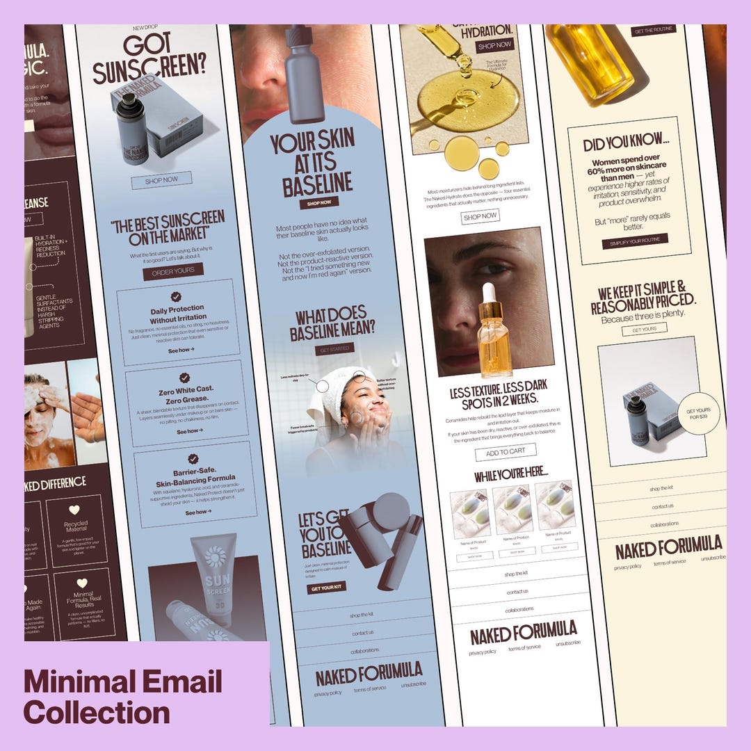 Pure Collection Emails E-commerce Email Collection for Beauty Brands & Founders | Made in ...