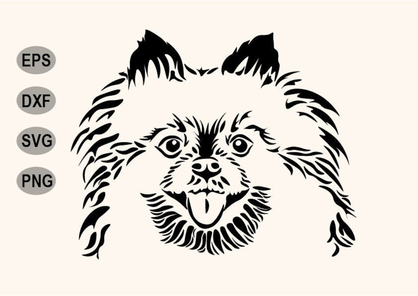 Pomeranian SVG Pomeranian Face Cute pet face clipart | Etsy