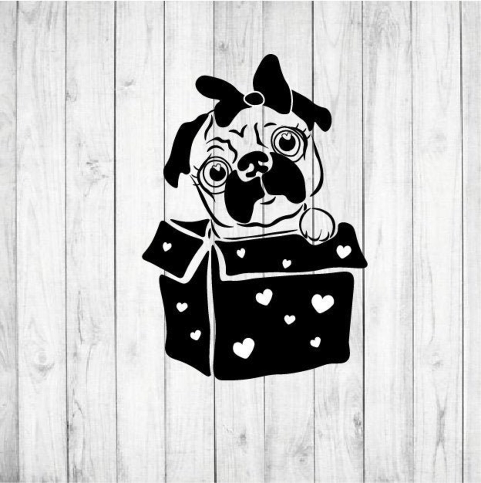 Pug svg file for Cricut Cute pug face Pug cutting file Pug | Etsy