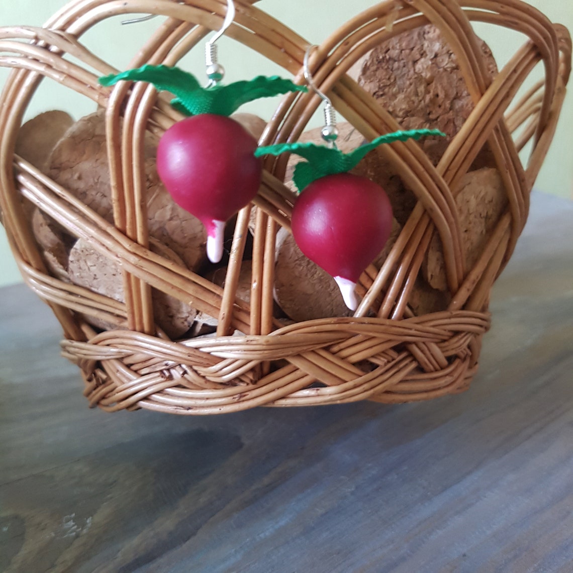 Radish Earrings Polymer clay radish earrings ClipOn Etsy