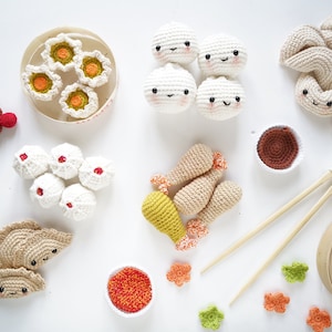 Crochet pattern Asian crochet dinette amigurumi image 1