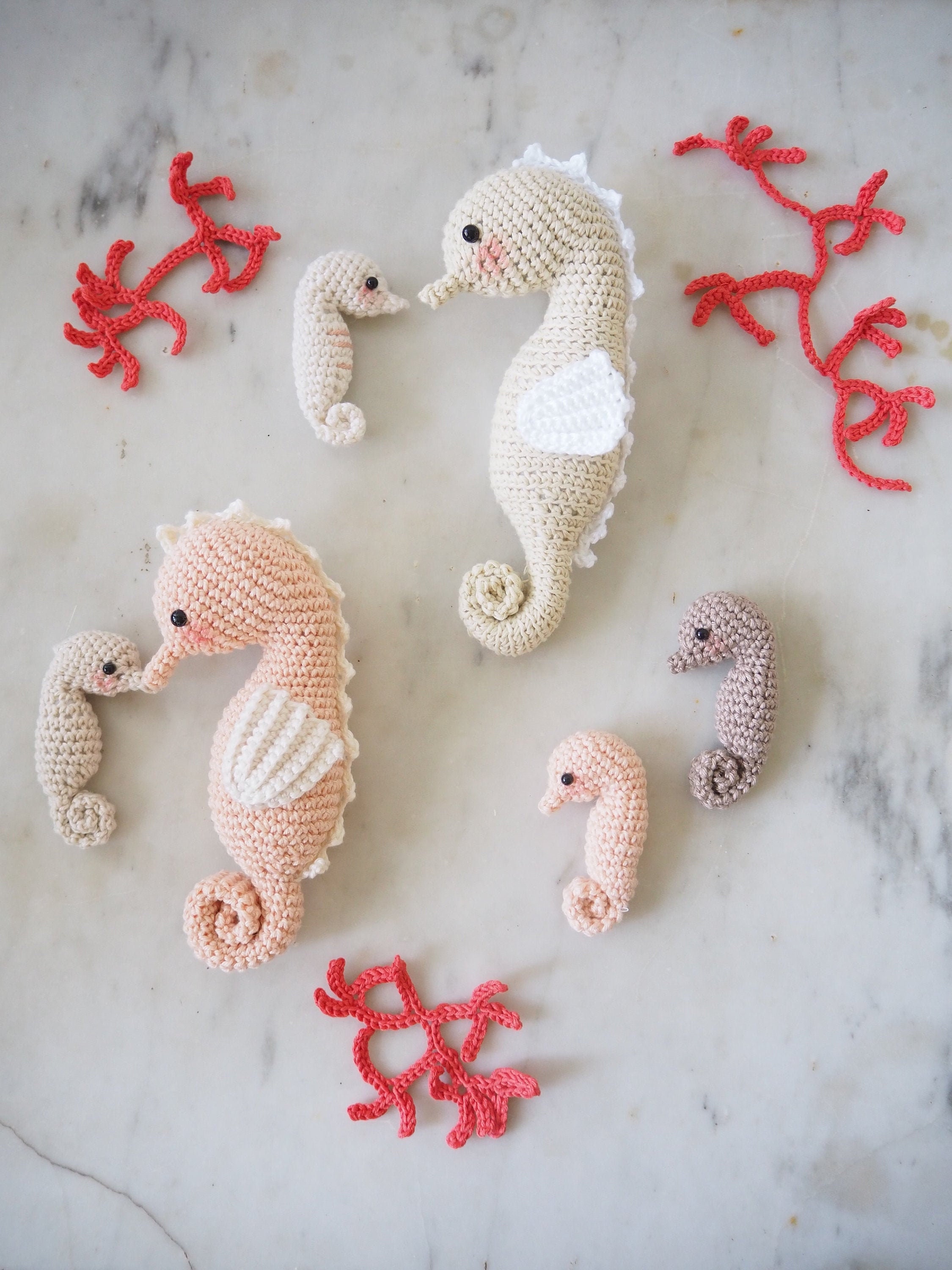 Crochet pattern seahorse sea animal - Amigurumi ocean pattern