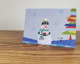 Sale - Single Notecard - Snowman