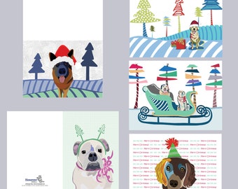 Christmas Pup Note Cards - Pack of 5