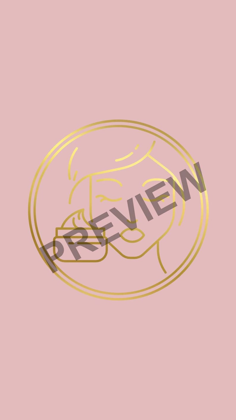60 Set Beauty Edition Instagram Story Highlight Icon Covers Gold and Dusty Pink