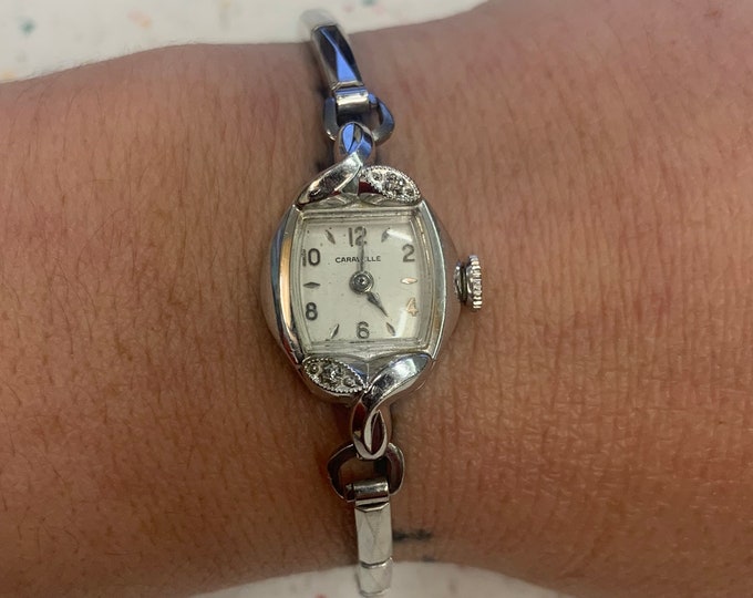 Vintage Caravelle Mechanical Ladies Wrist Watch Mid Century Modern Gold Filled NOT RUNNING. Does