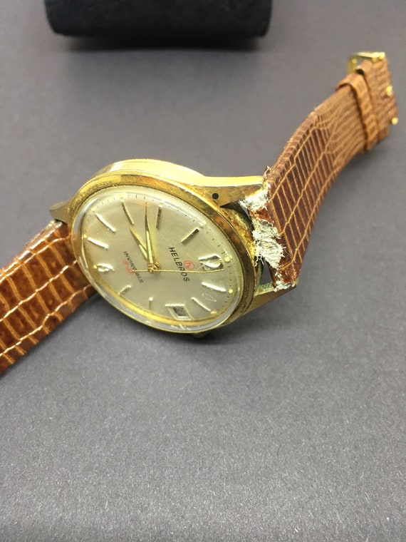 Vintage Helbros Swiss Made Mechanical Gold Wrist … - image 6