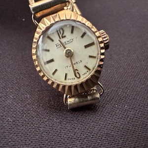 Beautiful Vintage Swiss Ladies Mechanical 14k Rolled Gold Stainless Steel 925 Wrist Watch 1940’s-1950’s 17 Jewel Swiss Made *Works Great*