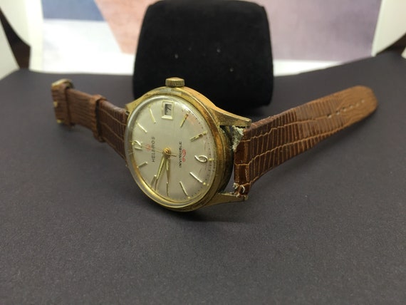 Vintage Helbros Swiss Made Mechanical Gold Wrist … - image 4