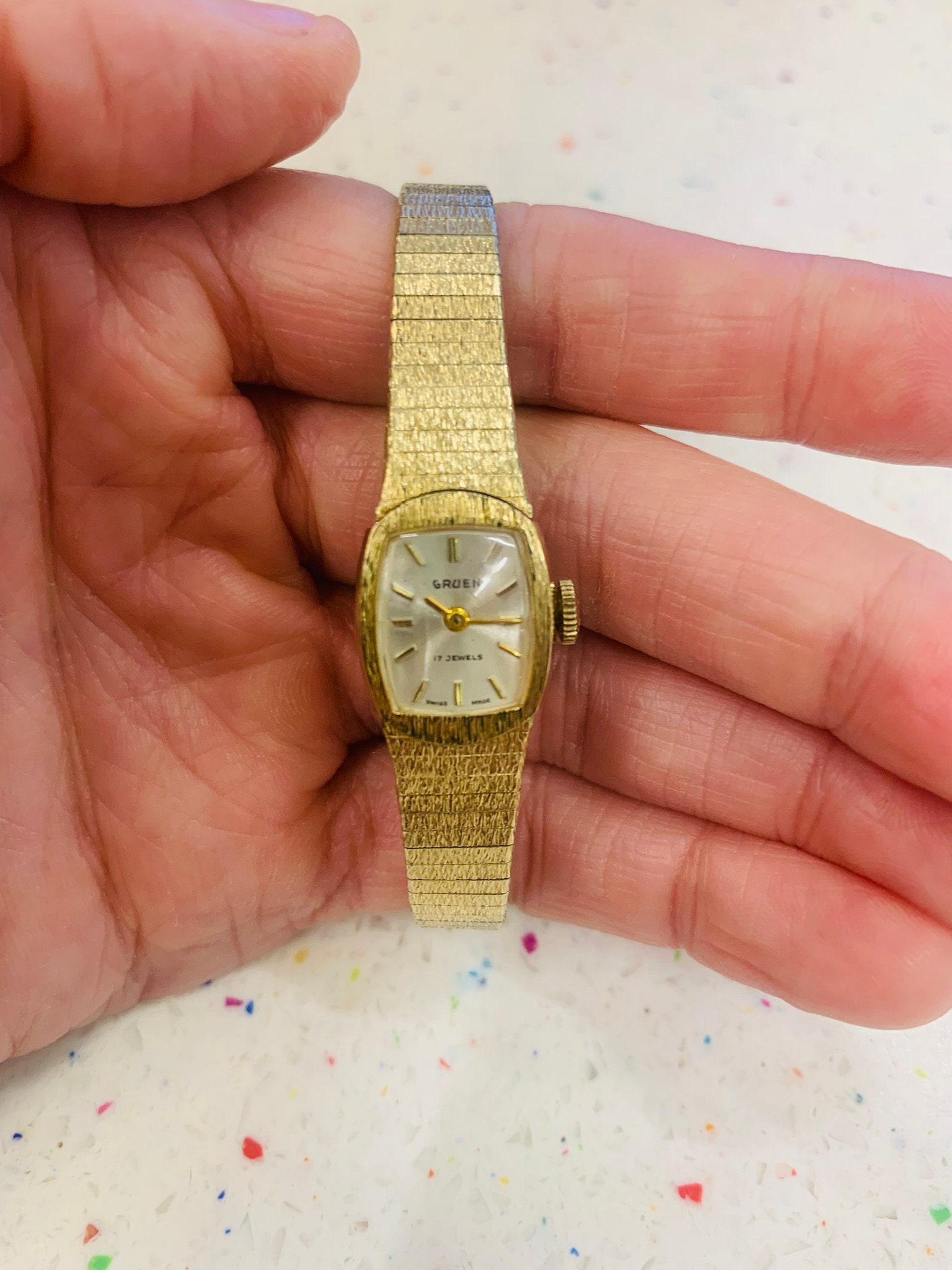 Gold Filled GRUEN Mechanical Ladies Wrist Watch 17J Swiss Made. Does NOT Run Etsy