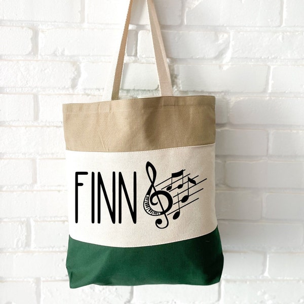 Kids Piano Lesson Tote Bag | Music Birthday  Gift | Personalized Kid Tote Bag | Music Holiday Gift | Custom Piano Bag | Music Teacher Bag