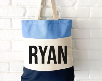 Personalized Canvas Tote | Custom Tote Bag for Women | Kid Overnight Tote Bag | Tote Bag for Gift | Custom Book Bag | Carry All Bag | Beach