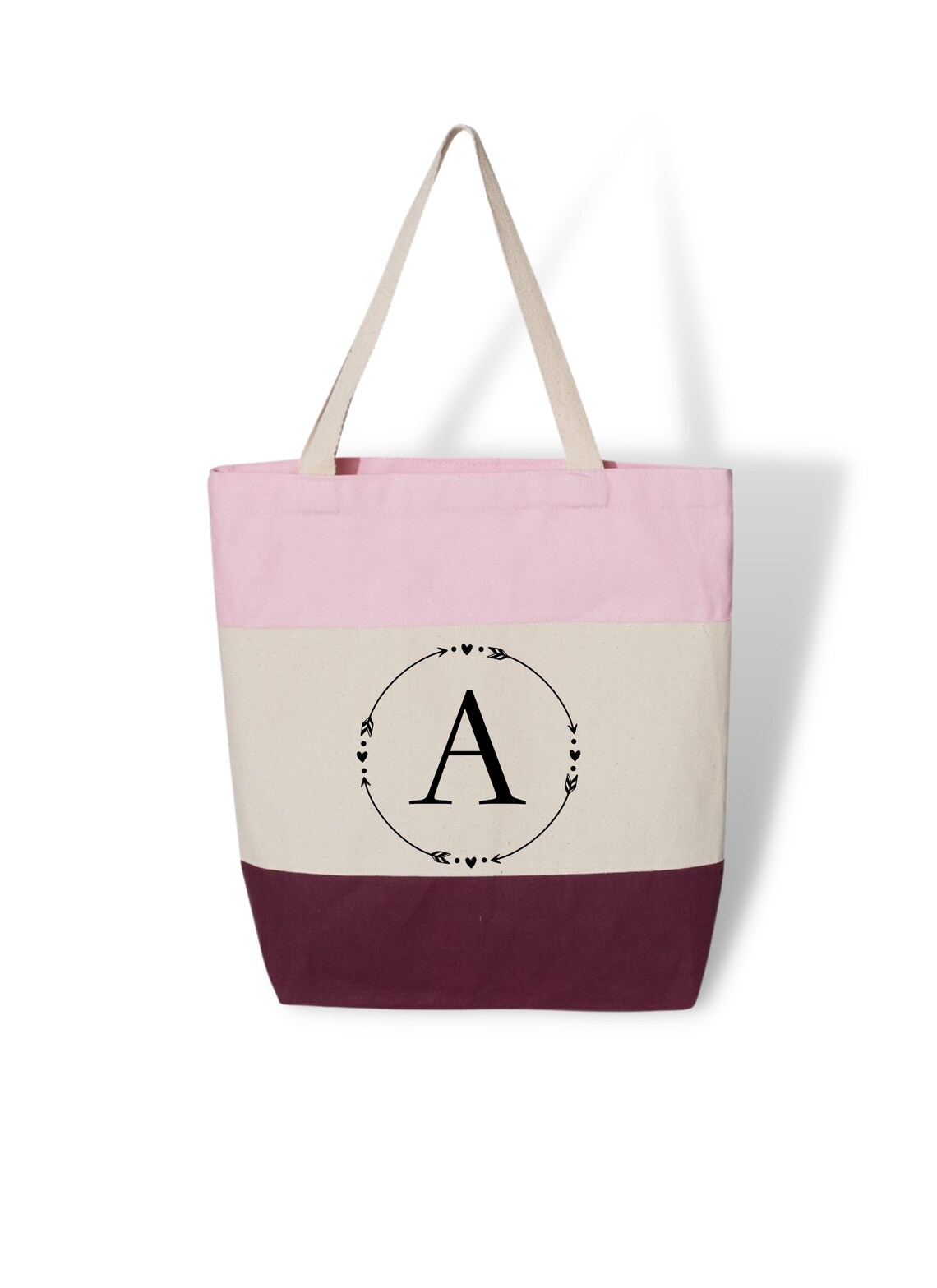 Initial Name Tote Bag Girl Tote Bag Personalized Gift Name Etsy