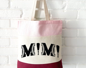 Baseball Mimi Tote Bag | Any Grandma Gift | Mimi Game Day Tote | Custom Canvas Tote | Birthday | Mimi Life | Travel | Shopping | Sentimental