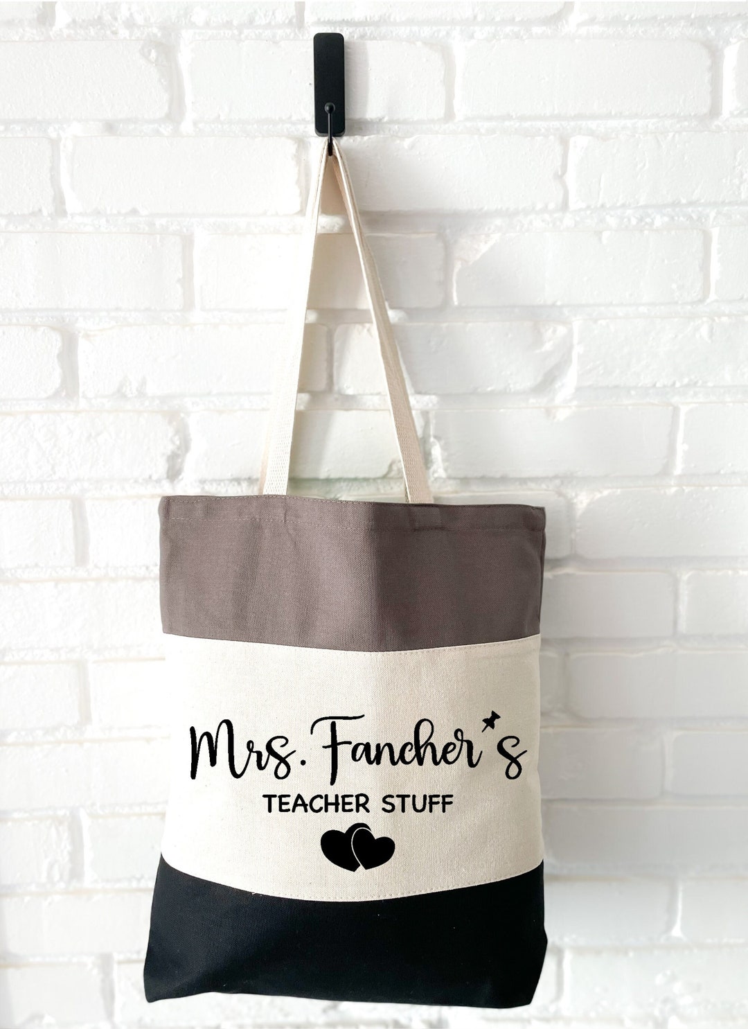 Personalized Canvas Tote Bag Gift for Teacher End of School Year Gifts ...