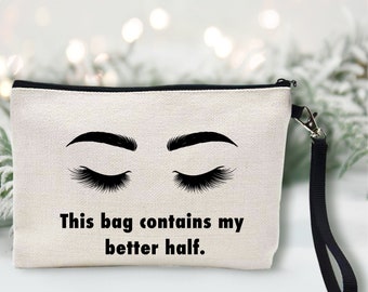 Personalized Funny Makeup Bag | Graduation Gift for Her | Bridesmaid Gift | Zippered Makeup Organizer | 21st Birthday Gift for Her