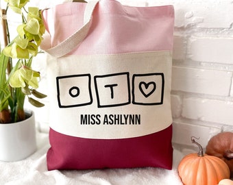 Personalized Occupational Therapist Tote Bag | OT Graduation Gift | OTA Student Therapy Holiday Gift | Appreciation Pediatric OT