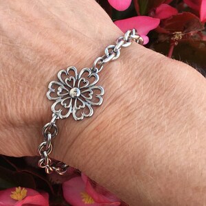 TRINITY Love Grows Heart and Flower bracelet/ Anklet  (HM112) Irish, Scottish , Christian Mommy and Me