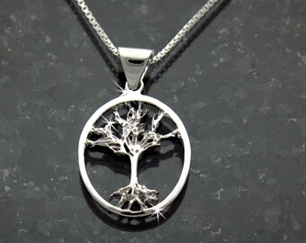 Smaller Sterling Silver  Family Tree Pendant/necklace, Tree of Life (BQ1013SM Pend)