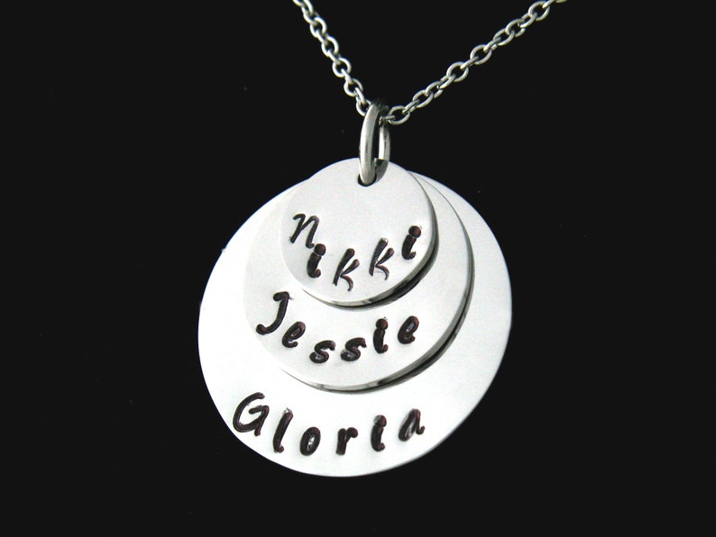 CD3 My Lovie/'s TRIPLE Hand Forged Round Necklace