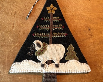 Wool Applique Kit "Feather Tree & Sheep"