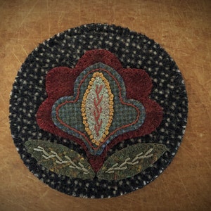 Wool Applique Kit: "Midnight Garden"  Needle Keep by Village Wool LLC