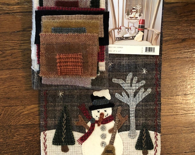 Wool Applique Kit Thru the Year January Pattern by Buttermilk Basin Etsy