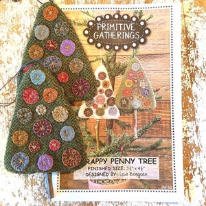 Scrappy Penny Tree Green Primitive Gathering