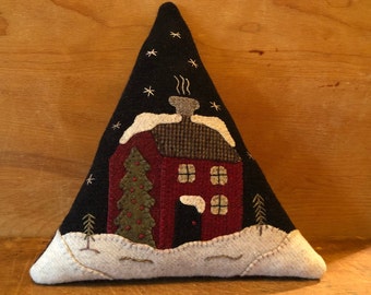 Wool Applique Kit "Holiday House Tree"