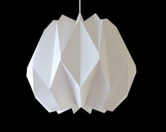 Origami Pendant Lamp "Carla" Foil White Size S&M