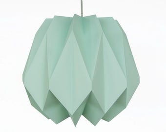 Origami pendant lamp "Carla" foil mint green size S