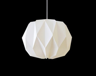 2. WAHL | Origami Pendellampe "Lotte" Folie weiß Größe L
