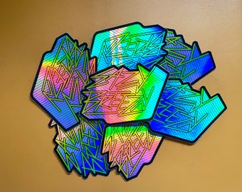 Eazy Breezy Holographic Sticker