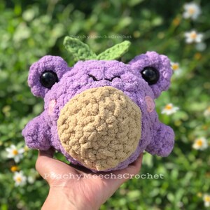 PATTERN. Peanut Butter Jelly Frog Plush Crochet Pattern. Crochet PBJ Frog Pattern. Crochet Frog Pattern. Frog Plushie. Crochet Grape Frog.