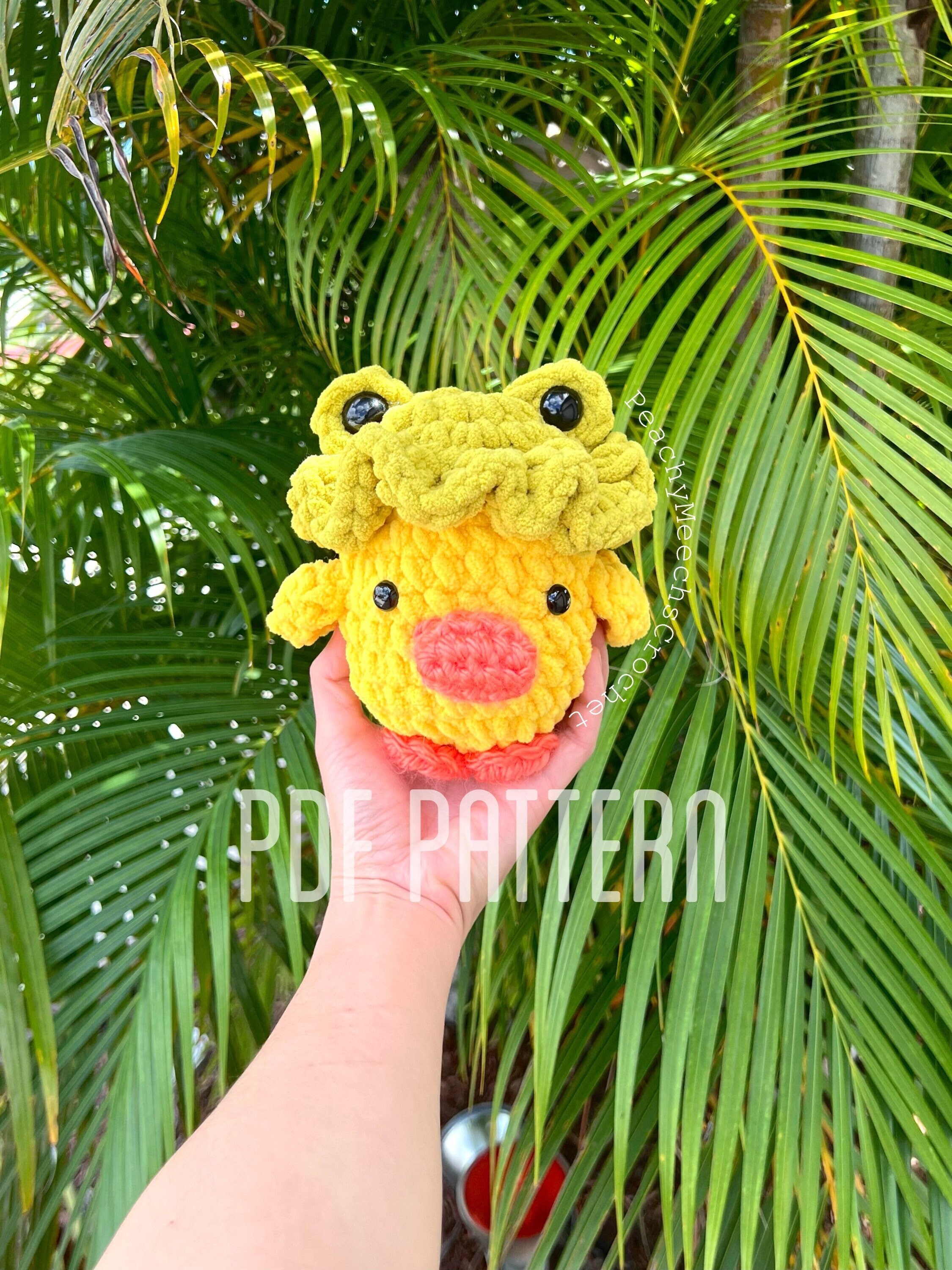 30 Frog Hat Crochet Patterns for Playful Animal Hats, Balaclavas, and Amigurumi Projects 14 Duck with Frog Hat Crochet Pattern