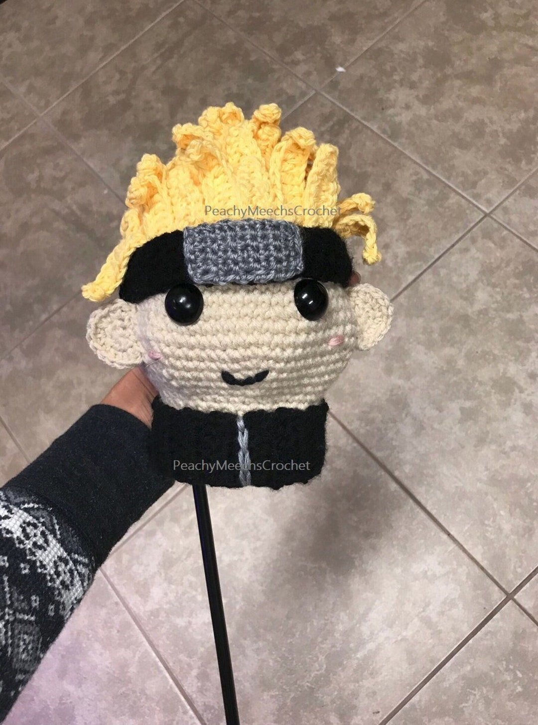 PATTERN. Ninja Boy Golf Club Headcover Crochet Pattern. Ninja Golf Club