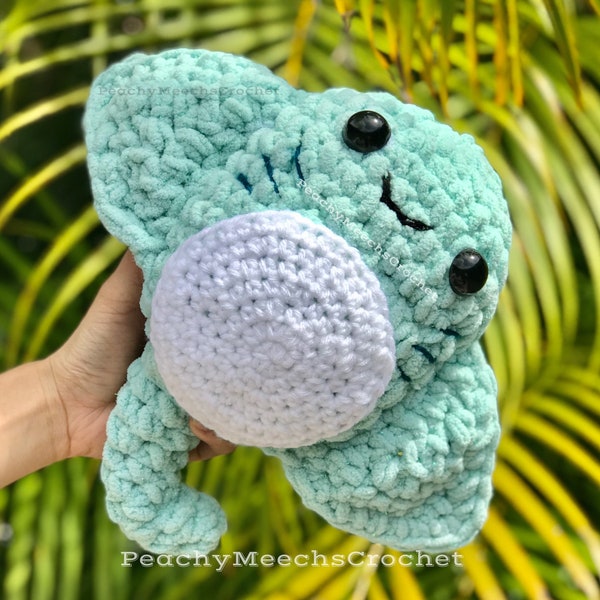 PATTERN. Stingray Plush Crochet Pattern. Crochet Stingray Pattern. Crochet Stingray Plushie